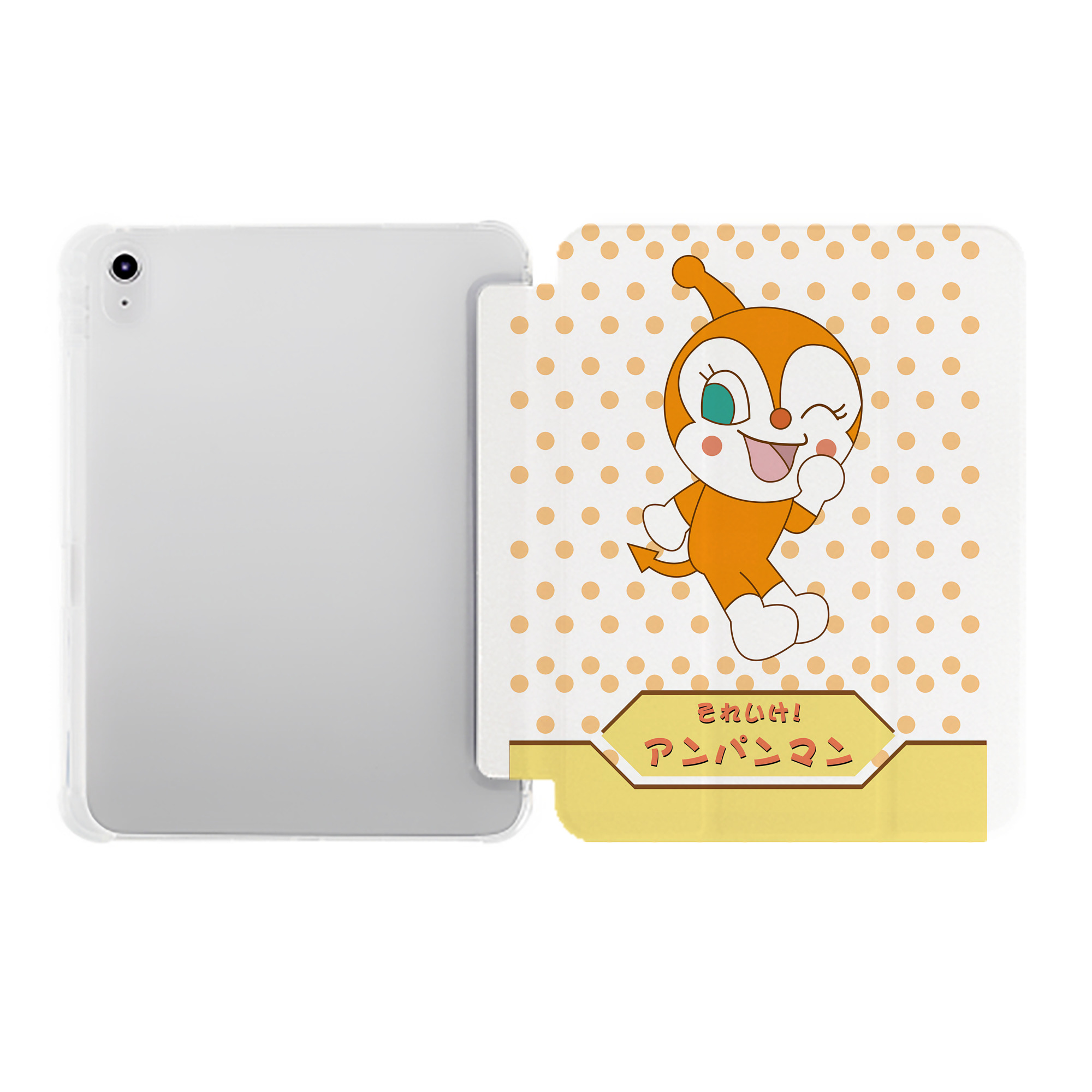 （画像用） アンパンマン Anpanman IPad ケース ペン収納付き 三つ折りスタンド PUレザー×シリコン 対応機種9.5/10.5/10.9インチ